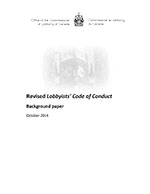 Revised Lobbyists's Code of Conduct report cover