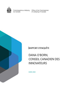 Couverture du rapport d'enquête sur Dana O'Born
