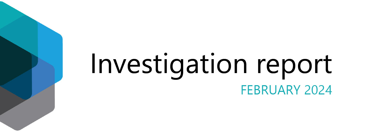 Investigation report banner image