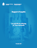 Page couverture du Rapport d'enquête